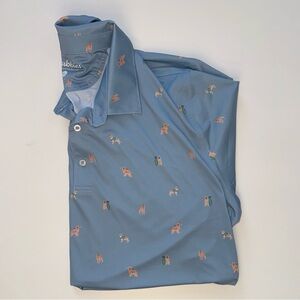 Chubbies Light Blue Polo with Playful Print